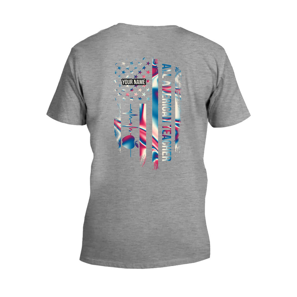 Proud Teacher - Personalized Independence Day T-shirt and Hoodie
