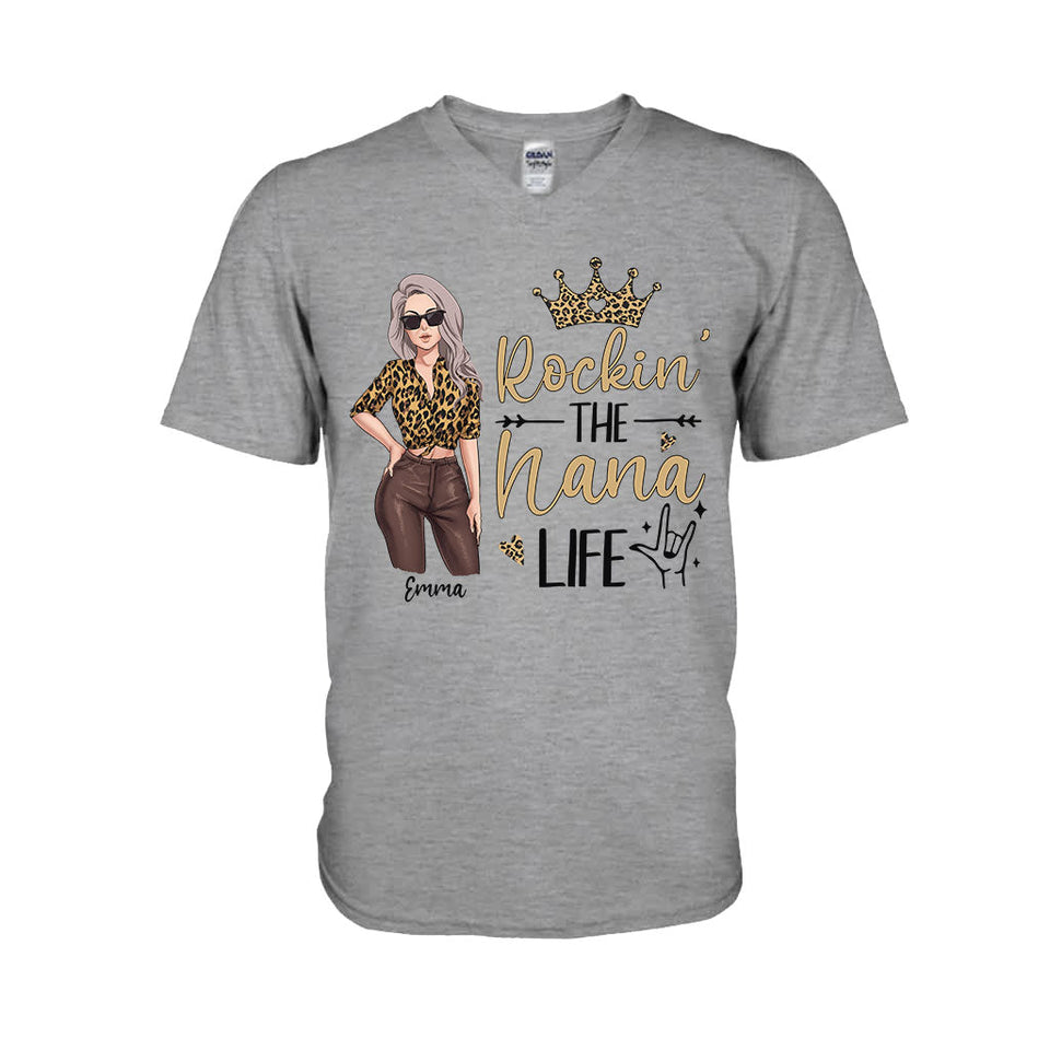 Rocking The Grandma Life - Personalized Mother's Day Grandma T-shirt and Hoodie