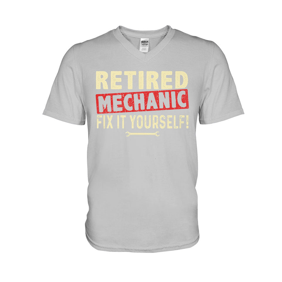 Retired Mechanic T-shirt And Hoodie 062021