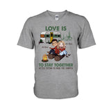 Love Is To Stay Together After Park The Camper - Personalized Couple Camping T-shirt and Hoodie