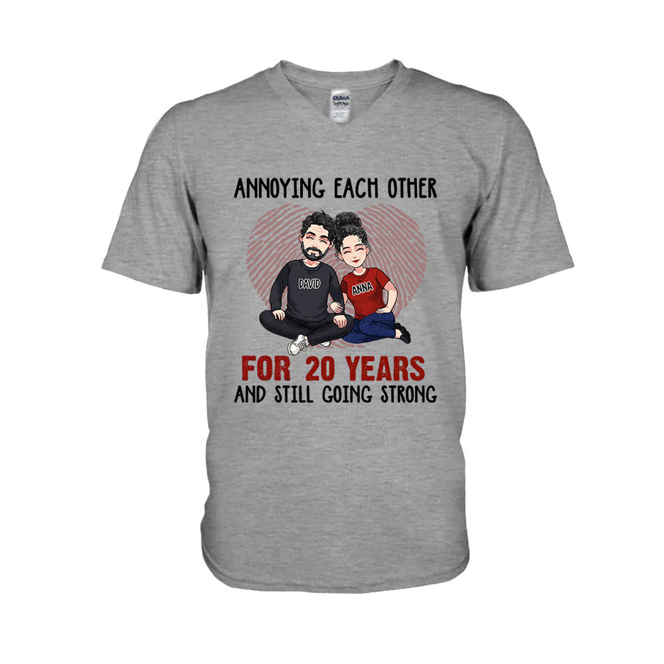 Annoying Each Other For Many Years - Personalized Husband And Wife T-shirt and Hoodie
