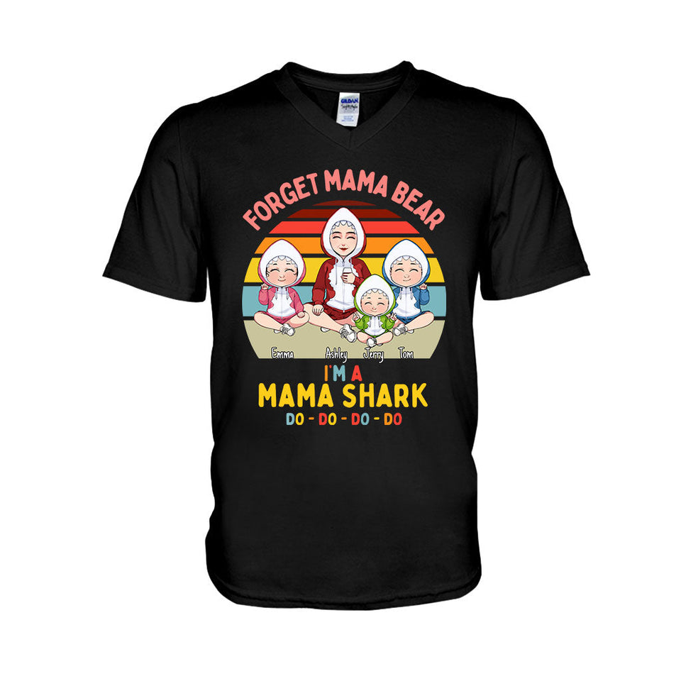 Mama Shark Do Do Do - Gift for mom, mom, dad, grandma, grandpa, aunt, uncle, shark lover - Personalized T-shirt And Hoodie