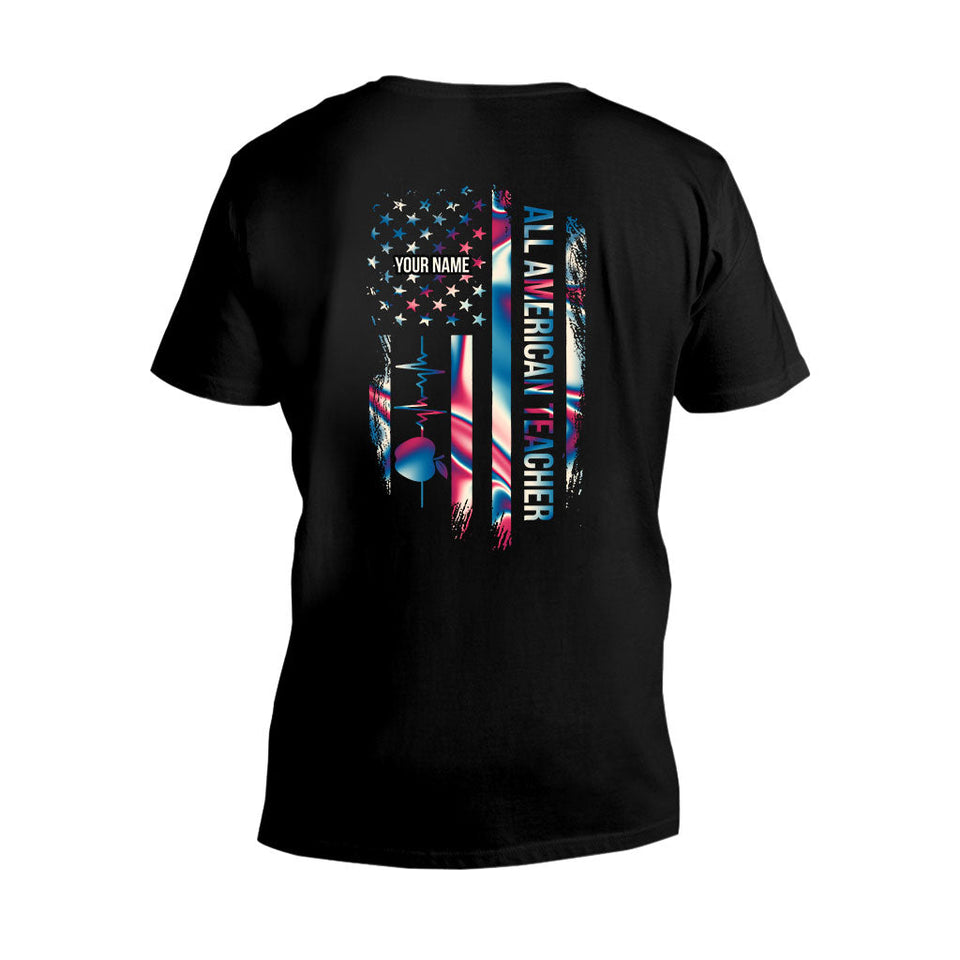 Proud Teacher - Personalized Independence Day T-shirt and Hoodie