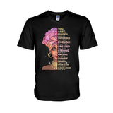 You Are Beautiful - African American T-shirt and Hoodie With Faux Glitter Print 1121