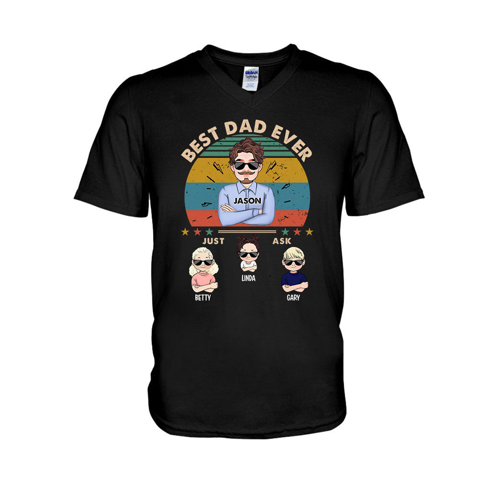Best Dad Ever - Personalized Father T-shirt and Hoodie