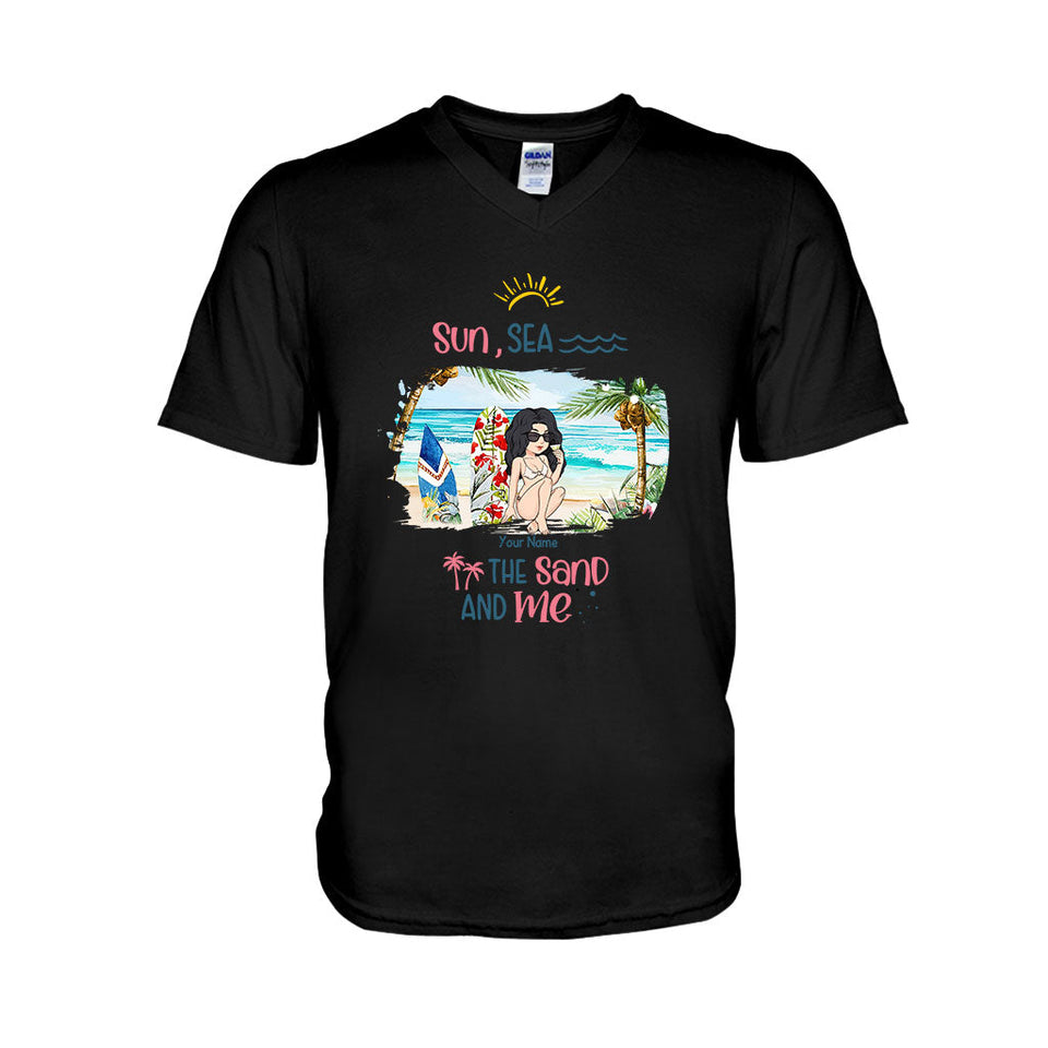 Sun, Sea, The Sand And Me - Personalized Sea Lover T-shirt and Hoodie