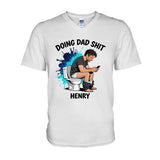 Custom Any Photo Doing Dad Shit - Personalized Father T-shirt And Hoodie