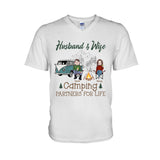 Husband And Wife Camping Couple For Life - Personalized Couple Camping T-shirt and Hoodie