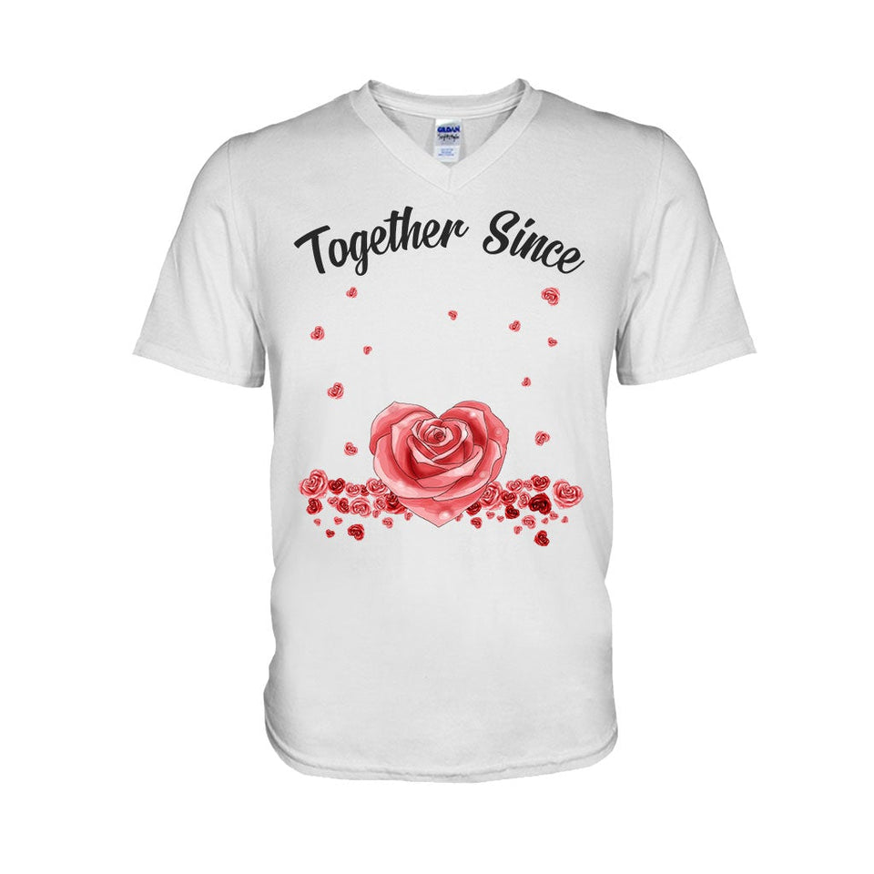 Together Since - Personalized Couple T-shirt and Hoodie