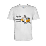 Her Alibi And Camping Partner - Personalized Couple T-shirt and Hoodie