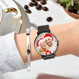 Personalized Engraved Women's Black Alloy Bracelet Photo