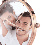 Personalized Unisex Engraved Rose Goldtone Photo