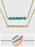 Coordinates Charm - Personalized Coordinates Necklace