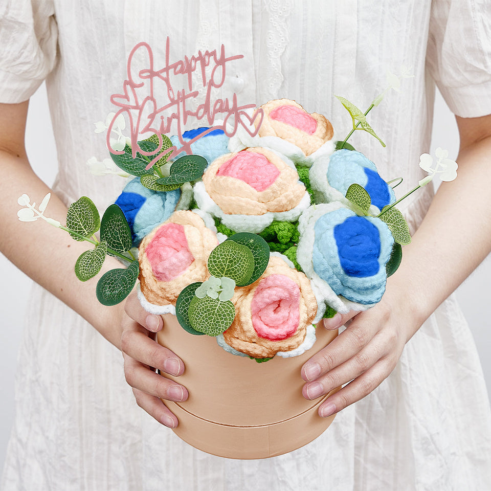 Congratulations Graduate - Personalized Graduation Crochet Flowers Graduation Gift Box