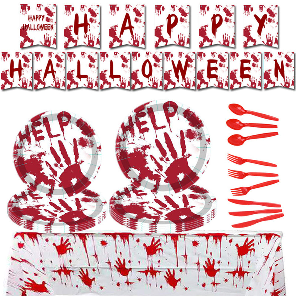 Happy Halloween - Halloween Party Disposable Dinnerware Set