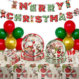 Merry Christmas - Christmas Party Disposable Dinnerware Set