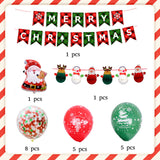 Merry Christmas - Balloons Set With Banner for Christmas