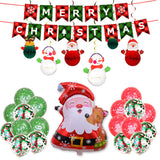 Merry Christmas - Balloons Set With Banner for Christmas