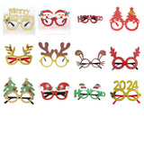Merry Christmas - Glitter Christmas Party Glasses Frame