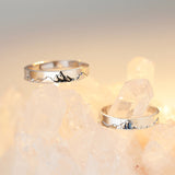 Mountain Ocean Lovers Matching Ringss - Couple Ring