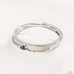 Mountain Ocean Lovers Matching Ringss - Couple Ring