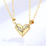 Magnetic Rotating Heart Charm - gift for wife, husband, boyfriend, girlfriend - Magnetic Rotating Couples Necklaces