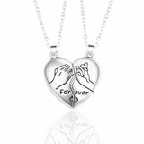 Magnetic Matching Hand In Hand - Couple Necklace