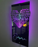 You Are - Personalized Affirmation Heart Mirror Light