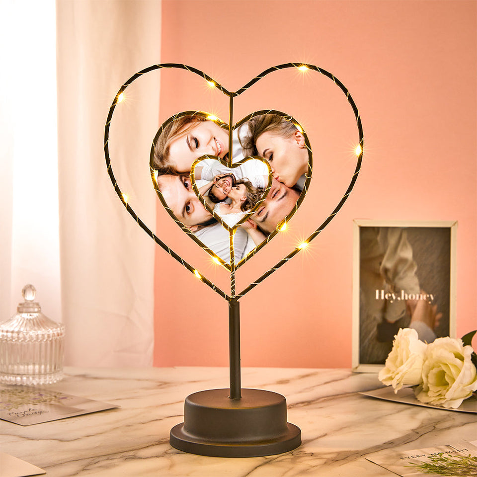 I Love You Forever - Personalized Couple Photo Lamp