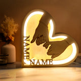 Couple Name Hand In Hand - Personalized Couple Name Lamp
