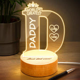 Best Dad Ever - Personalized Father Photo Crystal Plaque
