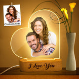 I Love You - Personalized Couple Heart Lamp