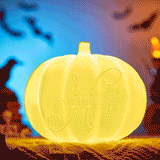 Any Name Pumpkin - Personalized Halloween Photo Crystal Plaque