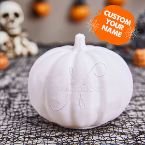 Any Name Pumpkin - Personalized Halloween Photo Crystal Plaque