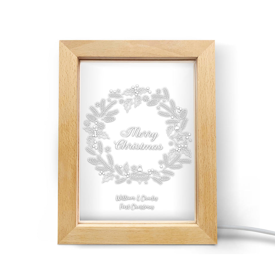 Personalized Couple Any Name Christmas Light Lamp