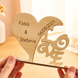 Love Is Here - Personalized Couple Engraved Heart Lamp