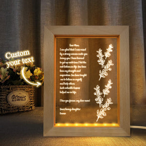 Dear Mom Hand-Written Letter - Personalized Mother Hand-Written Letter Lamp