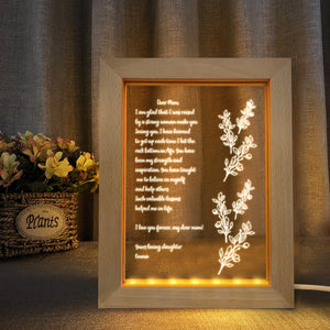 Dear Mom Hand-Written Letter - Personalized Mother Hand-Written Letter Lamp