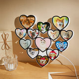 Any Photos - Personalized Cat Photo Love Heart Lamp