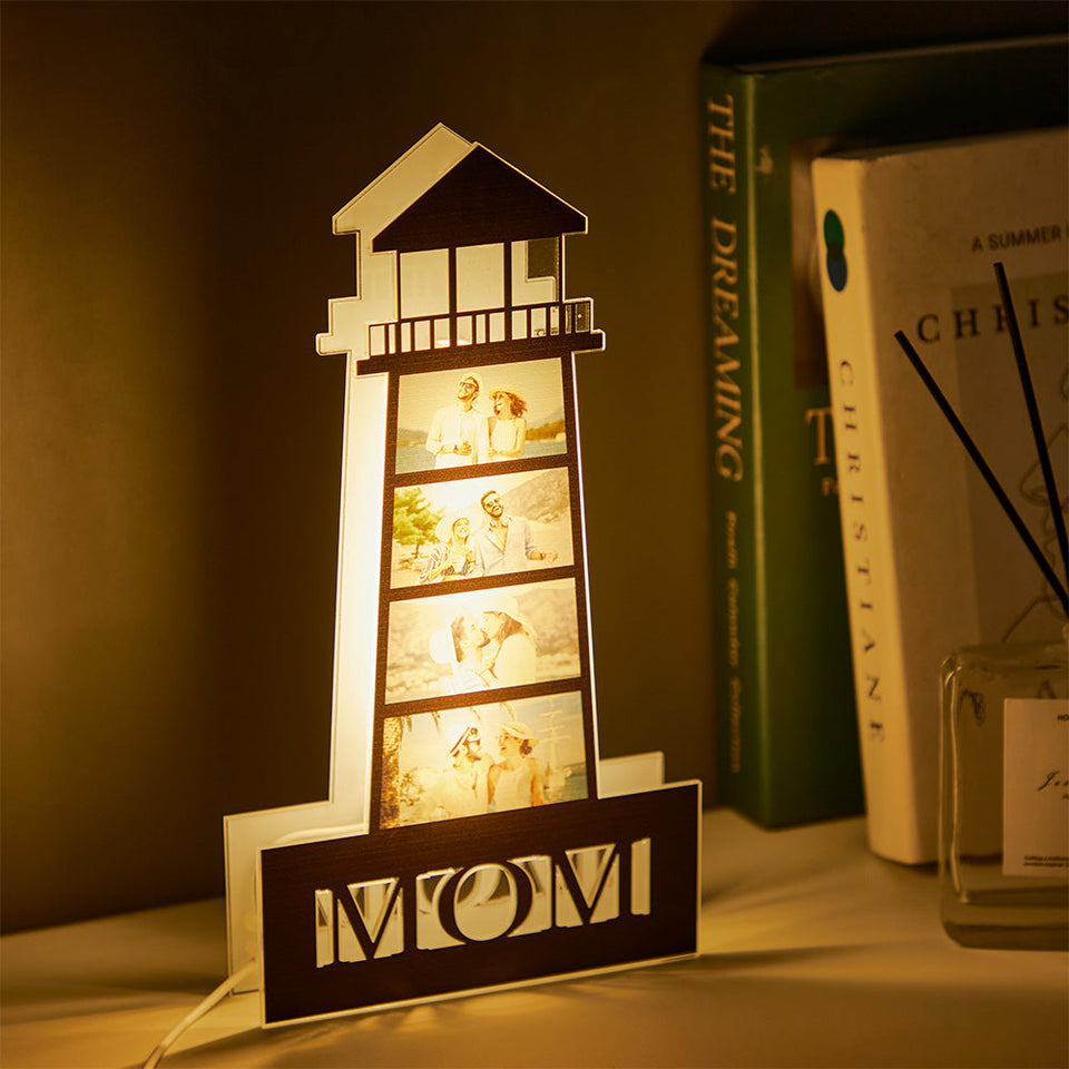 Photo Lighthouse - Personalized Mother Photo Lamp
