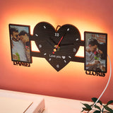 Custom Image Name Clock - gift for husband, wife, boyfriend, girlfriend - Personalized Clock