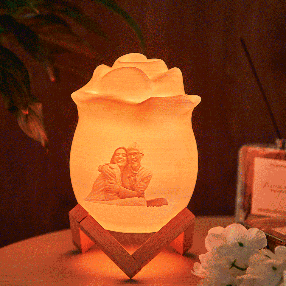 Any Photo Roses Lights - Personalized Any Photo Rose Lamp