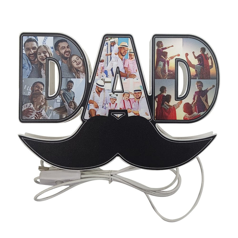 Photo Dad Line Art - Personalized Father Dad Lamp