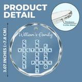 Our Family, Sea Glass Name Puzzle - Personalized Family Round Shaped Glass Ornament