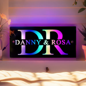 Any Name - Personalized Couple Any Names Neon Mirror Light