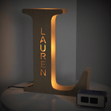 Wooden Letter - Personalized Any Letter With Name Lamp