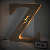 Wooden Letter - Personalized Any Letter With Name Lamp