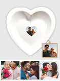Lovely Couple - gift for wife, girlfriend - Personalized Heart Shaped Plate