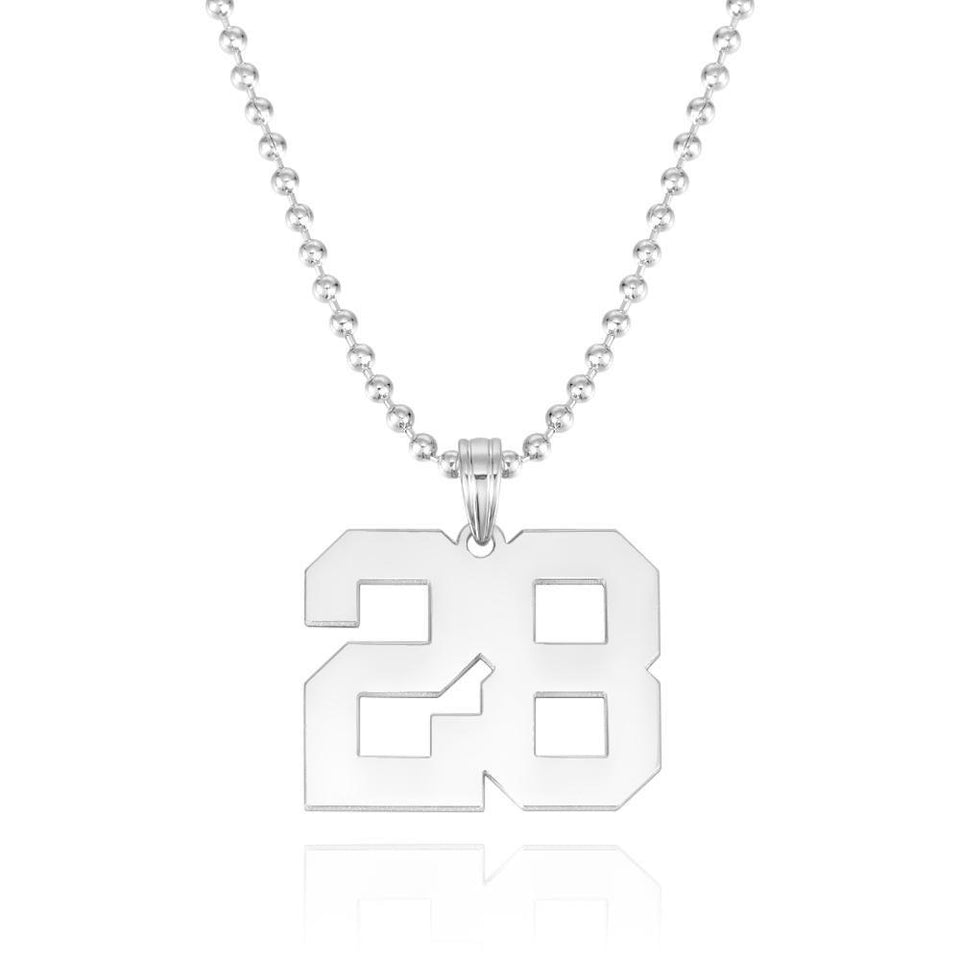 Your Number - Personalized Basketball Number Pendant Thick Chain