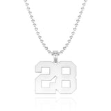 Your Number - Personalized Basketball Number Pendant Thick Chain